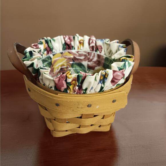 EUC Longaberger Thyme Basket Garden Splender Liner and Protector - Picture 2 of 4